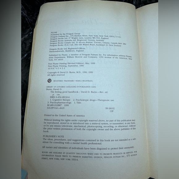 The Feeling Good Handbook by David D Burns, MD. - Picture 3 of 4